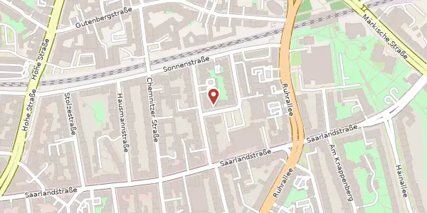 Karte der Umgebung von Zwickauer Str. 27, 44139 Dortmund