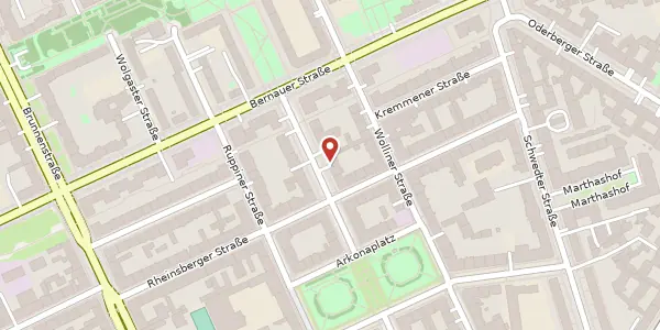 Karte der Umgebung von Swinemünder Straße 17, 10435 Berlin