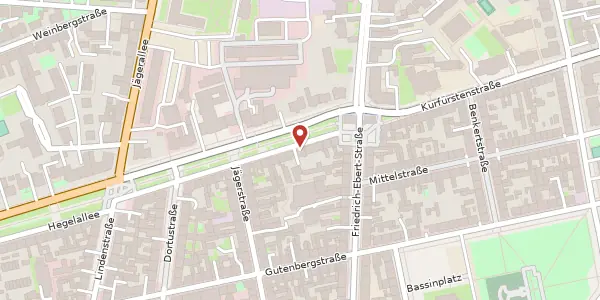 Karte der Umgebung von Hegelallee 54, 14467 Potsdam