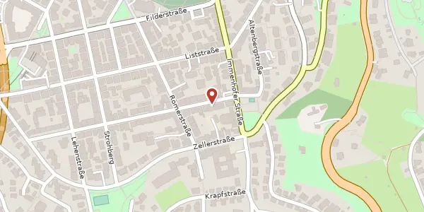 Karte der Umgebung von Tulpenstraße 5, 70180 Stuttgart