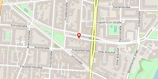 Karte der Umgebung von Mathystr. 25, 76133 Karlsruhe