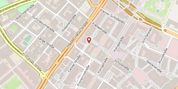 Karte der Umgebung von Calwerstraße 13, 70173 Stuttgart