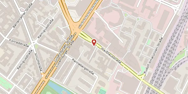 Karte der Umgebung von Weißhausstr. 21, 50939 Köln