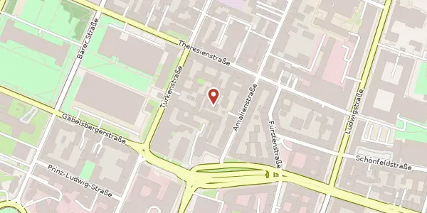 Karte der Umgebung von Amalienstr. 15 f, 80333 München
