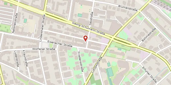 Karte der Umgebung von Sasstraße 1, 04155 Leipzig