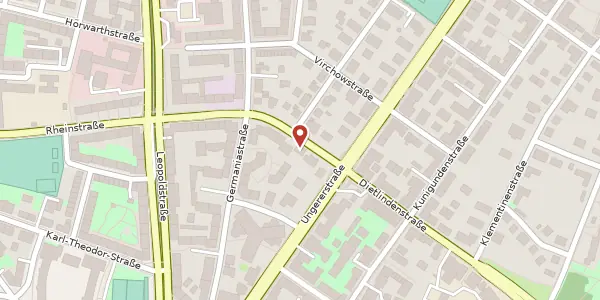 Karte der Umgebung von Potsdamer Str. 3, 80802 München