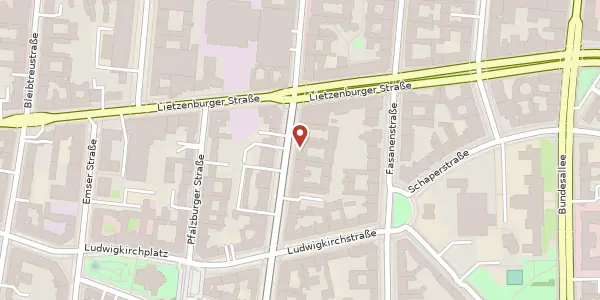 Karte der Umgebung von Uhlandstraße 161, 10719 Berlin