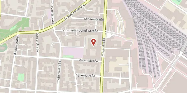 Karte der Umgebung von Implerstr. 18, 81371 München