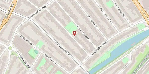 Karte der Umgebung von Gneisenaustr. 18, 20253 Hamburg