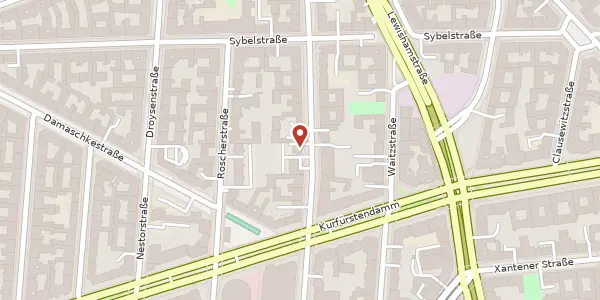 Karte der Umgebung von Dahlmannstraße 14, 10629 Berlin