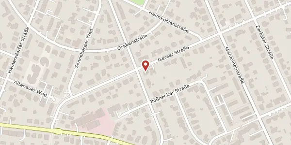 Karte der Umgebung von Geraer Straße 22, 12209 Berlin