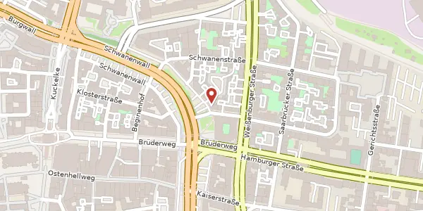 Karte der Umgebung von Schwanenwall 17, 44135 Dortmund