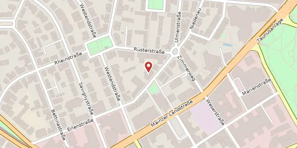 Karte der Umgebung von Niedenau 25, 60325 Frankfurt