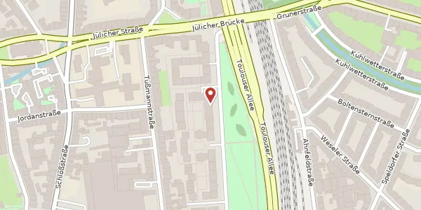 Karte der Umgebung von Marc-Chagall-Str. 168, 40477 Düsseldorf