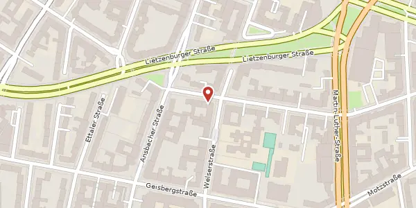 Karte der Umgebung von Fugger Straße 35, 10777 Berlin