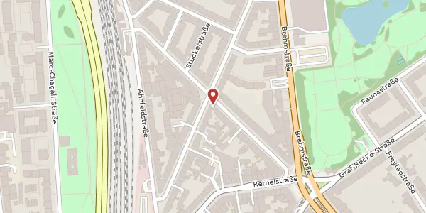 Karte der Umgebung von Weseler Str. 35, 40239 Düsseldorf