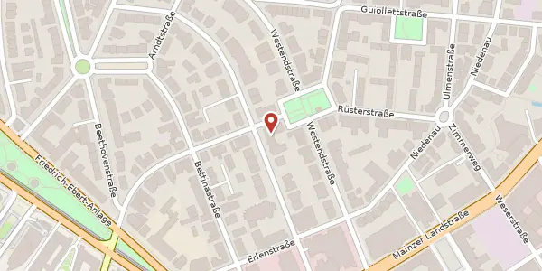 Karte der Umgebung von Savignystr. 34, 60325 Frankfurt