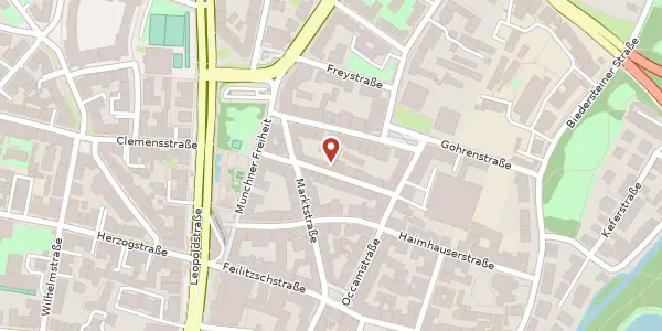 Karte der Umgebung von Hesseloherstr. 5, 80802 München