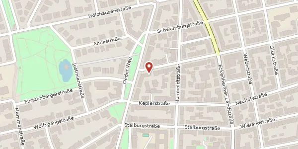 Karte der Umgebung von Glauburgstr. 93, 60318 Frankfurt