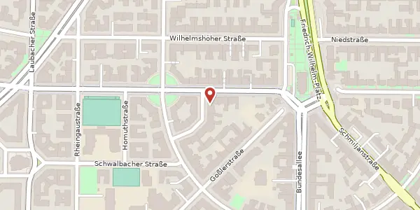Karte der Umgebung von Rotdornstraße 9, 12161 Berlin