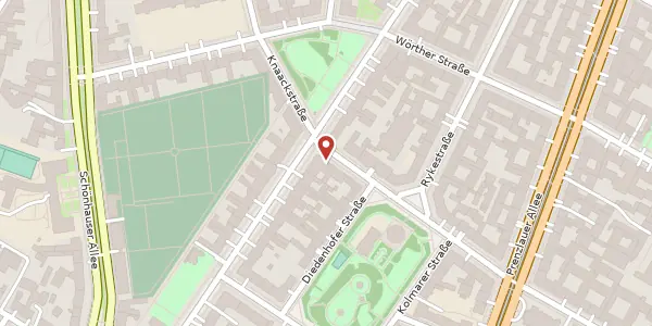 Karte der Umgebung von Knaackstraße 35, 10405 Berlin