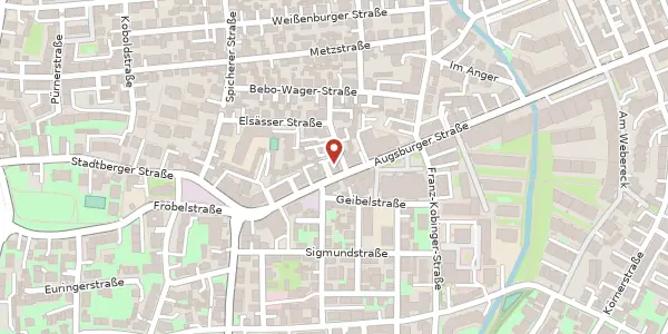 Karte der Umgebung von Kurhausstr. 1, 86157 Augsburg