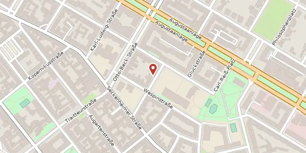 Karte der Umgebung von Bachstraße 5-7, 68165 Mannheim
