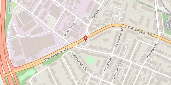 Karte der Umgebung von Dillenburger Str. 77, 60439 Frankfurt