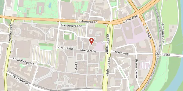 Karte der Umgebung von Schlossgasse 20, 07743 Jena
