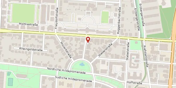 Karte der Umgebung von Beethovenstraße 1, 76133 Karlsruhe