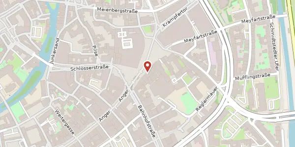 Karte der Umgebung von Anger 10, 99084 Erfurt
