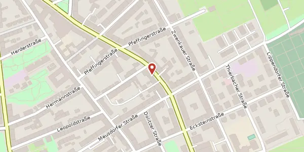 Karte der Umgebung von Bornaische Straße 52, 04277 Leipzig