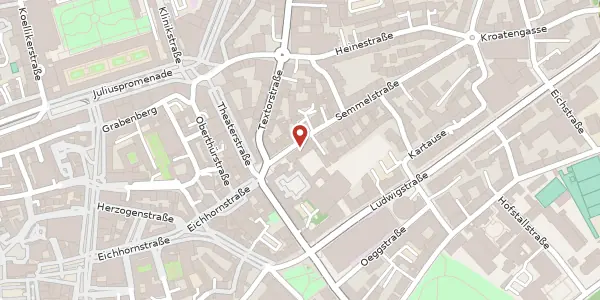 Karte der Umgebung von Semmelstr. 6, 97070 Würzburg