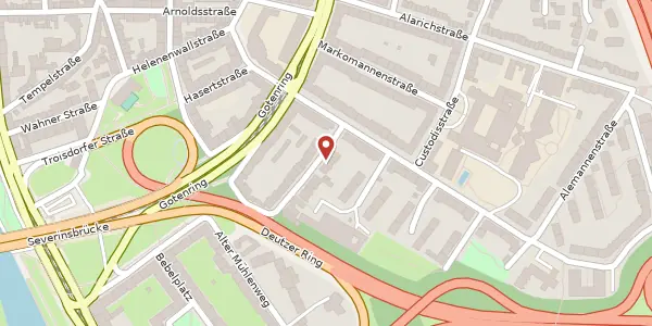 Karte der Umgebung von Bataverstr. 5, 50679 Köln