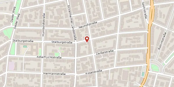 Karte der Umgebung von Wielandstr. 53, 60318 Frankfurt