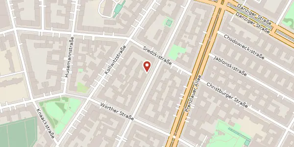Karte der Umgebung von Rykestraße 41, 10405 Berlin