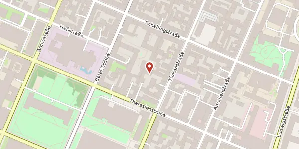Karte der Umgebung von Türkenstr. 29 c, 80799 München