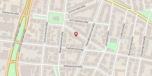 Karte der Umgebung von Corneliusstr. 13, 60325 Frankfurt