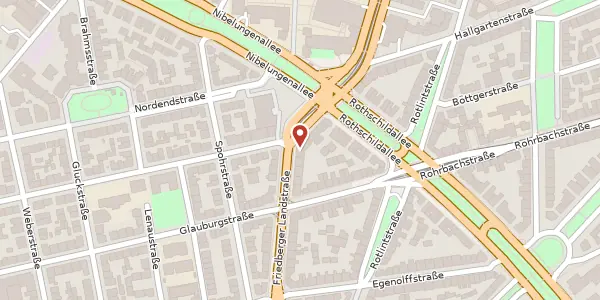 Karte der Umgebung von Friedberger Landstr. 134, 60316 Frankfurt