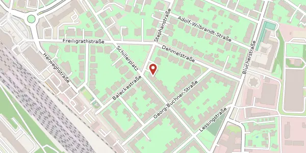 Karte der Umgebung von Schillerstraße 18, 18055 Rostock