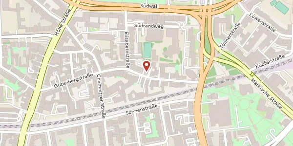 Karte der Umgebung von Gutenbergstr. 39, 44139 Dortmund