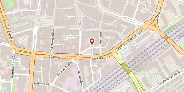 Karte der Umgebung von Hellweg 24, 44787 Bochum