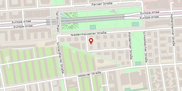 Karte der Umgebung von Altenhainer Str. 12, 60326 Frankfurt