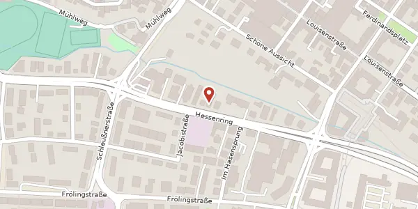 Karte der Umgebung von Hessenring 83, 61348 Bad Homburg