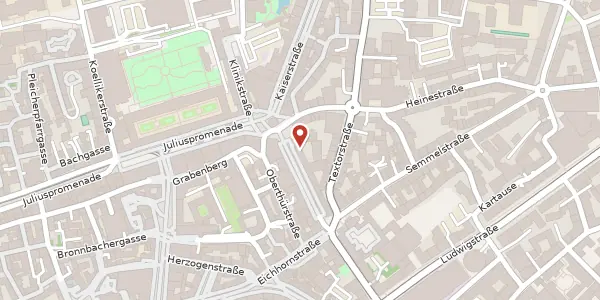 Karte der Umgebung von Theaterstraße 1, 97070 Würzburg