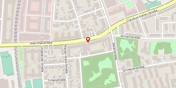 Karte der Umgebung von Werinherstr. 124, 81541 München