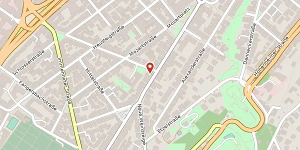Karte der Umgebung von Olgastraße 108, 70180 Stuttgart