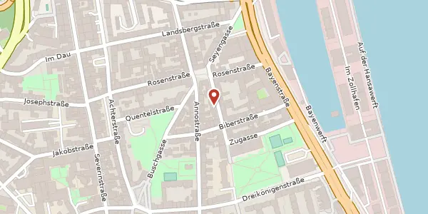 Karte der Umgebung von Zwirnerstraße 33, 50678 Köln