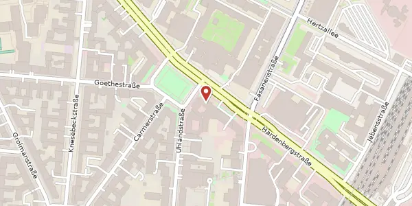 Karte der Umgebung von Hardenbergstraße 12, 10623 Berlin