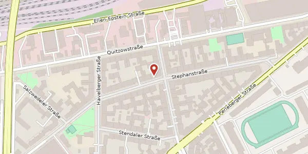 Karte der Umgebung von Stephanstraße 17 a, 10559 Berlin